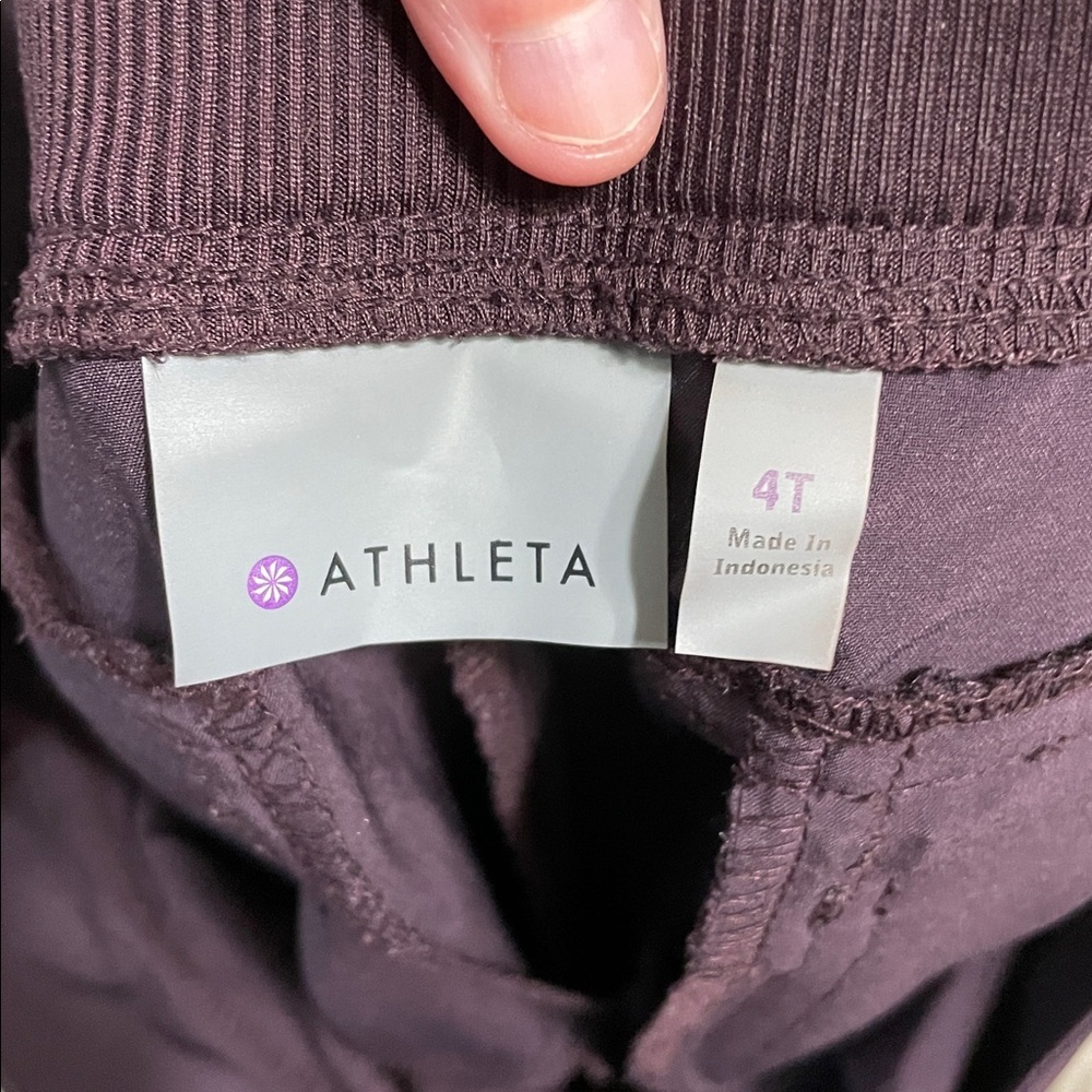 Athleta Midtown Women’s Jogger Pants Plum Purple Drawstring Sz 4T Travel Casual - Picture 3 of 11